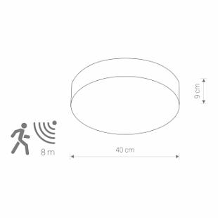 Interiérové svietidlo Nowodvorski ARENA SENSOR ø40cm 8832