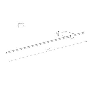 Interiérové svietidlo Nowodvorski SABER LED L 4000K 11382