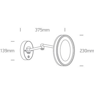 Interiérové svietidlo ONE LIGHT nástenné zrkadlo s osvetlením 60204/C