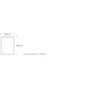 Interiérové svietidlo ONE LIGHT SQUARE MIRROR DIMM 60208A