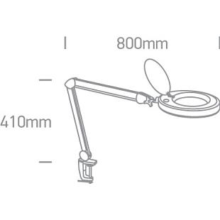 Interiérové svietidlo ONE LIGHT stolná lampa s lupou biela 61066/W