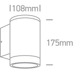 Interiérové svietidlo ONE LIGHT ext. nástenné svietidlo  67400D/BR