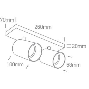 Interiérové svietidlo ONE LIGHT stropné svietidlo 65205N/B