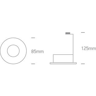 Interiérové svietidlo ONE LIGHT podhľadové svietidlo  10105DG/W