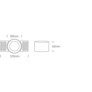 Interiérové svietidlo ONE LIGHT vstavané svietidlo  10105TR/B