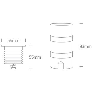 Interiérové svietidlo ONE LIGHT ext. pochôdzne svietidlo DIMM 69056A/W