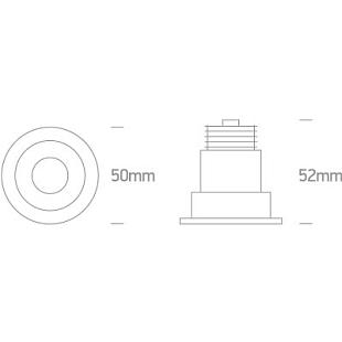 Interiérové svietidlo ONE LIGHT zápustné svietidlo  10103E/W/W/W