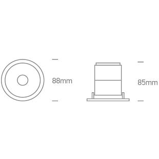 Interiérové svietidlo ONE LIGHT zápustné svietidlo  10108D1/W/W