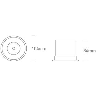 Interiérové svietidlo ONE LIGHT zápustné svietidlo  10118DC/W/W