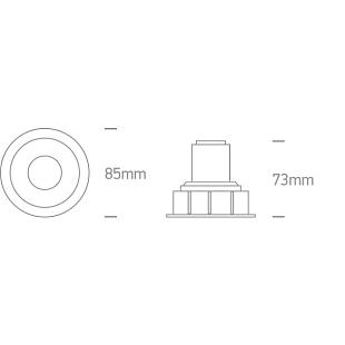 Interiérové svietidlo ONE LIGHT zápustné svietidlo  10107K/W/W