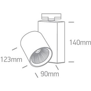 Interiérové svietidlo ONE LIGHT svietidlo na 3-F lištu 65612NT/W/C