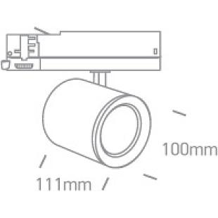Interiérové svietidlo ONE LIGHT svietidlo na 3-F lištu 65654BT/W/W