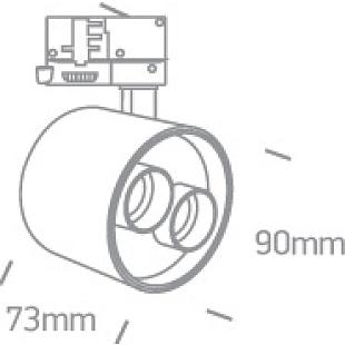 Interiérové svietidlo ONE LIGHT svietidlo na 3-F lištu 65656BT/B/W