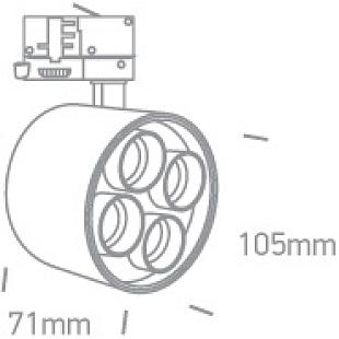 Interiérové svietidlo ONE LIGHT svietidlo na 3-F lištu 65656CT/B/W