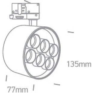 Interiérové svietidlo ONE LIGHT svietidlo na 3-F lištu 65656DT/W/W