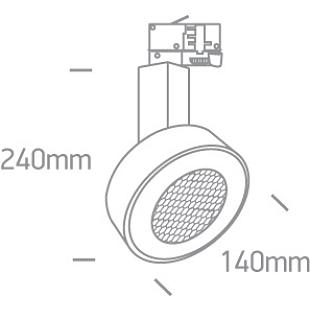 Interiérové svietidlo ONE LIGHT svietidlo na 3-F lištu 65652T/B/C