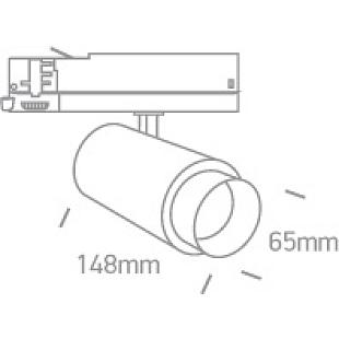 Interiérové svietidlo ONE LIGHT svietidlo na 3-F lištu 65650AT/W/W