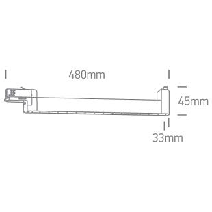 Interiérové svietidlo ONE LIGHT svietidlo pre 3-F lištu 65024TA/W/W