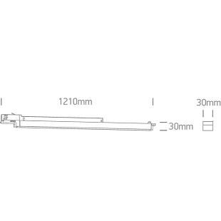 Interiérové svietidlo ONE LIGHT svietidlo pre 3-F lištu 65025T/W/W