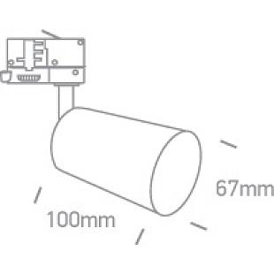 Interiérové svietidlo ONE LIGHT svietidlo na 3-F lištu 65105CT/MG