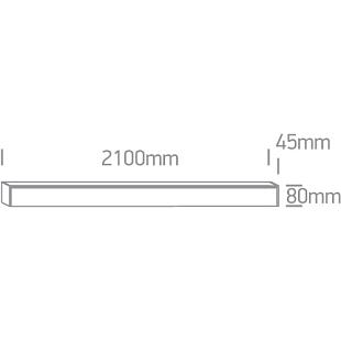 Interiérové svietidlo ONE LIGHT profil pre 3-F lištu čierny 40020/B