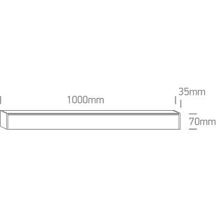 Interiérové svietidlo ONE LIGHT profil pre lineárne svietidlá  38150E/B