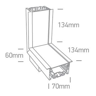 Interiérové svietidlo ONE LIGHT zápustný rohový spoj 38152RL/W/C