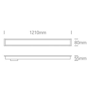 Interiérové svietidlo ONE LIGHT zapustené lineárne LED 38150AR/W/C