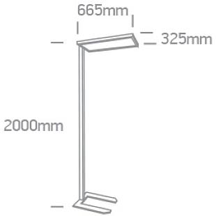 Interiérové svietidlo ONE LIGHT stojanová LED lampa DIMM 36002/B/C