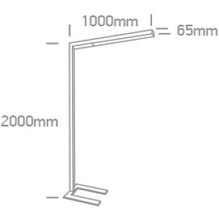 Interiérové svietidlo ONE LIGHT stojanová LED lampa 36004/W/C