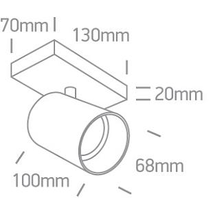 Interiérové svietidlo ONE LIGHT stropné svietidlo  65105N/B