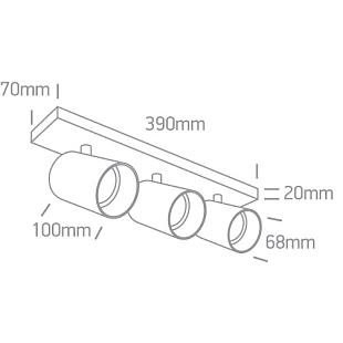 Interiérové svietidlo ONE LIGHT stropné svietidlo 65305N/BBS