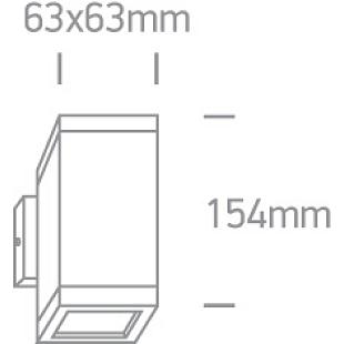 Interiérové svietidlo ONE LIGHT ext. nástenné svietidlo  67130A/G