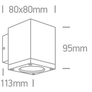 Interiérové svietidlo ONE LIGHT ext. nástenné svietidlo 67138F/AN/W