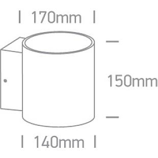 Interiérové svietidlo ONE LIGHT ext. nástenné svietidlo DIMM 67468/W/W