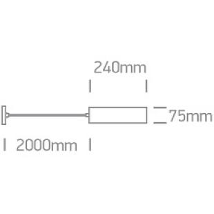 Interiérové svietidlo ONE LIGHT závesné svietidlo 63105M/BBS