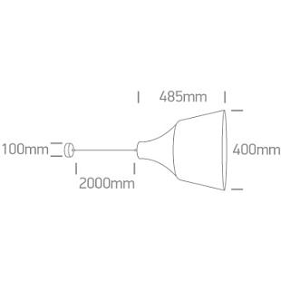 Interiérové svietidlo ONE LIGHT závesné svietidlo 63072A/CU