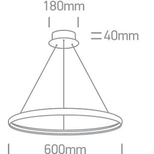 Interiérové svietidlo ONE LIGHT závesné svietidlo 63048/C