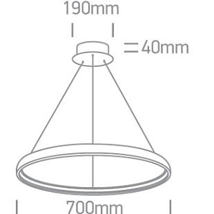 Interiérové svietidlo ONE LIGHT závesné svietidlo 63050/W