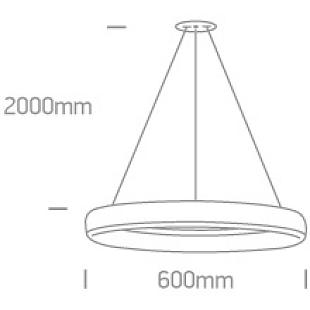 Interiérové svietidlo ONE LIGHT závesné svietidlo  63114/W/W