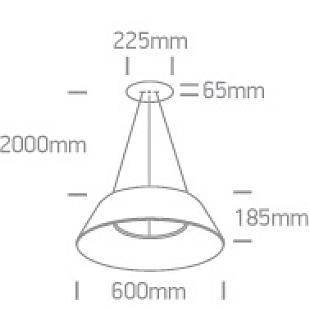 Interiérové svietidlo ONE LIGHT závesné svietidlo 63058/BAN/W