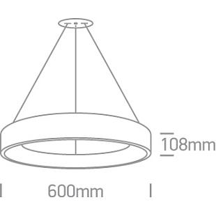 Interiérové svietidlo ONE LIGHT závesné svietidlo 62142NB/W/W