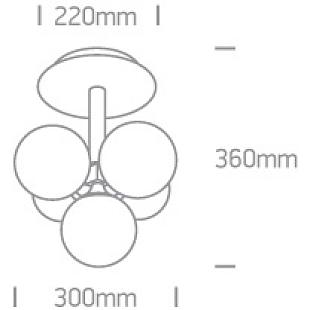 Interiérové svietidlo ONE LIGHT stropné svietidlo  62116A/BBS