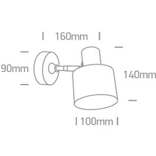 Interiérové svietidlo ONE LIGHT nástenné svietidlo  60118/B