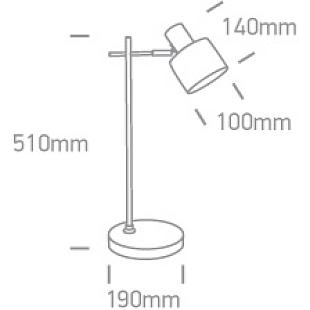 Interiérové svietidlo ONE LIGHT stolová lampa  61116A/BBS