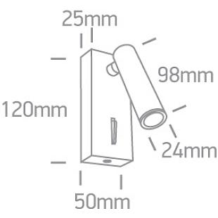 Interiérové svietidlo ONE LIGHT nástenné svietidlo  65746/C/W