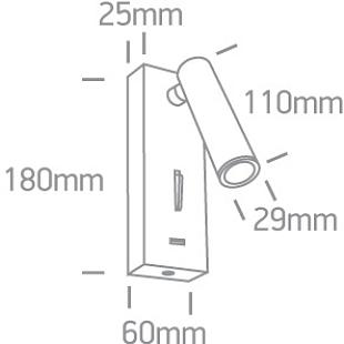 Interiérové svietidlo ONE LIGHT nástenné svietidlo  65746A/W/W