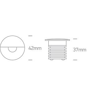 Interiérové svietidlo ONE LIGHT ext. vstavané svietidlo DIMM 68070/AL/W