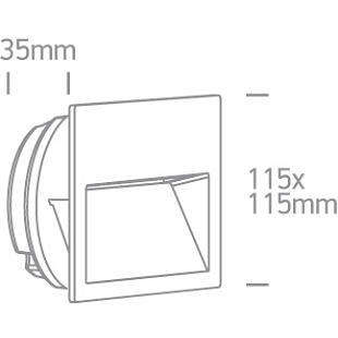 Interiérové svietidlo ONE LIGHT ext. vstavané svietidlo 68068A/B/W