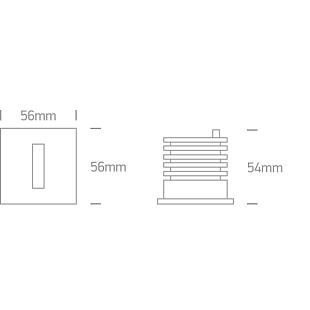 Interiérové svietidlo ONE LIGHT ext. vstavané svietidlo DIMM 68004/AL/W